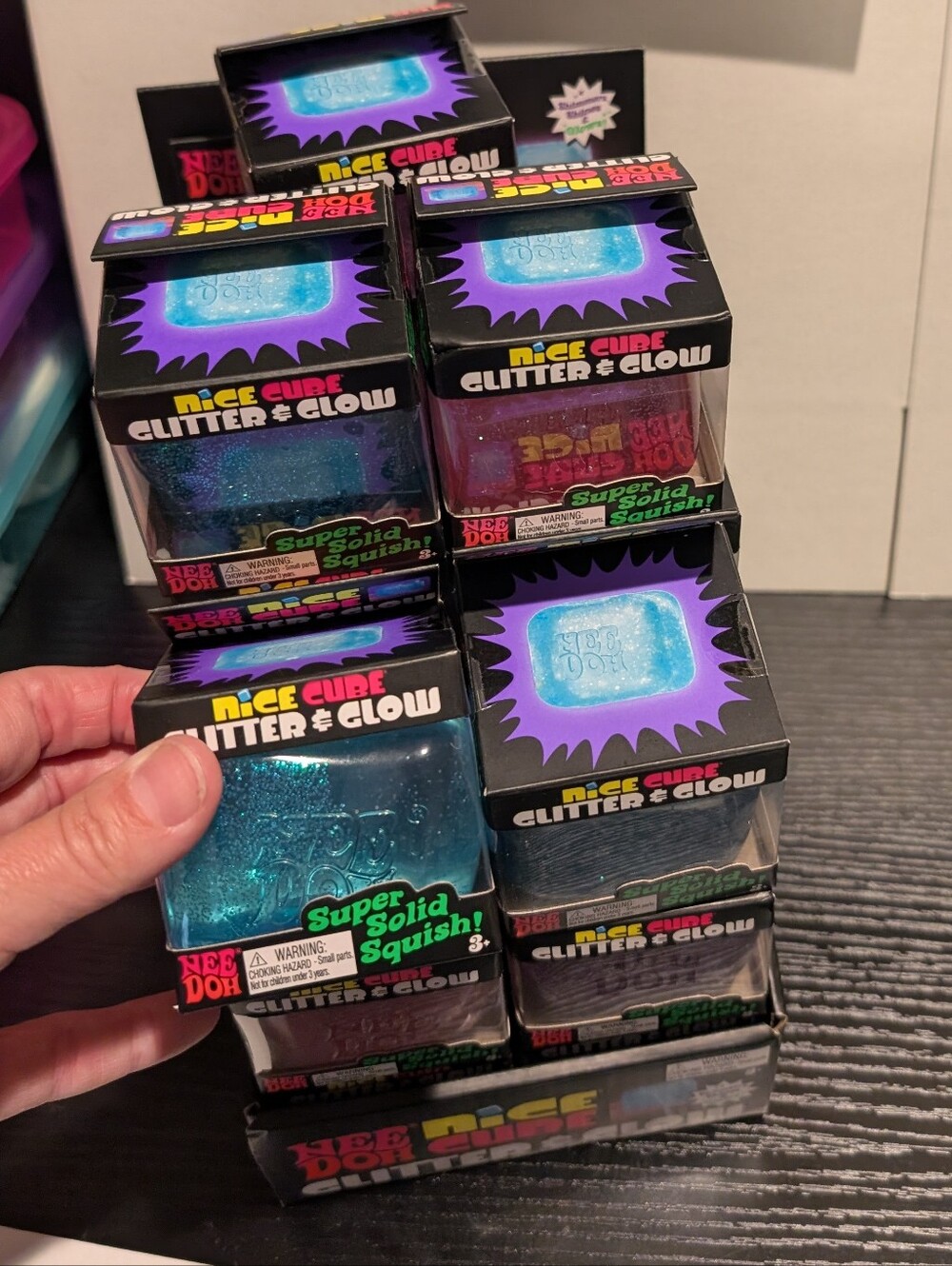 Authentic Needoh Glitter & Glow Cubes